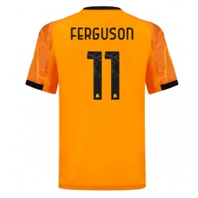 Herren Fußballbekleidung AS Roma Evan Ferguson #11 Auswärtstrikot 2025-26 Kurzarm